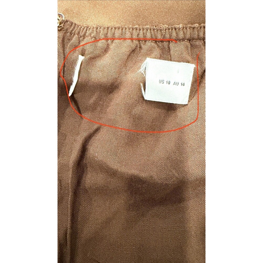 Petal & Pup Norva Bow Front Halter Satin Maxi Dress Chocolate Brown NWOT Sz 10 - Picture 13 of 16